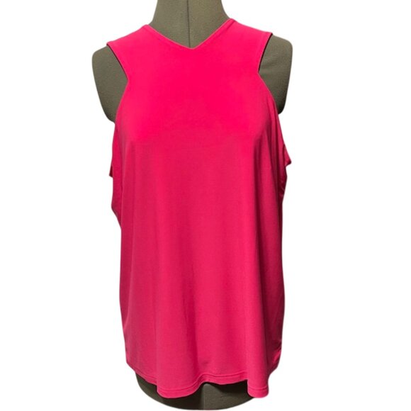 LAUREN RALPH LAUREN 1X Sleeveless V Neck Blouse Zipper Closure On The Back NWT - Picture 9 of 16